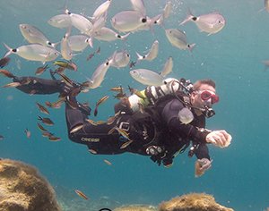 divemaster from PADI trained and working at Scuba Tech diving centre cyprus