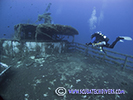 Diver on top of Alexandria Wreck