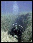 BSAC diver gaining depth experience at cyprus dive site