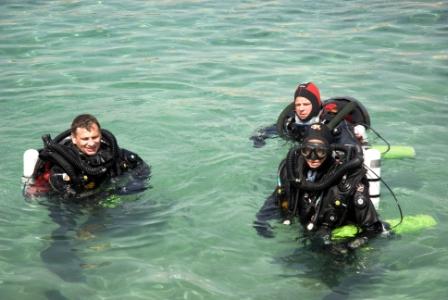 Technical diver in cyprus training with bsac