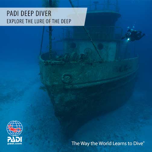 padi divemaster traing courses allow you to get certified in other areas of diving too such as the deep diver specialty training