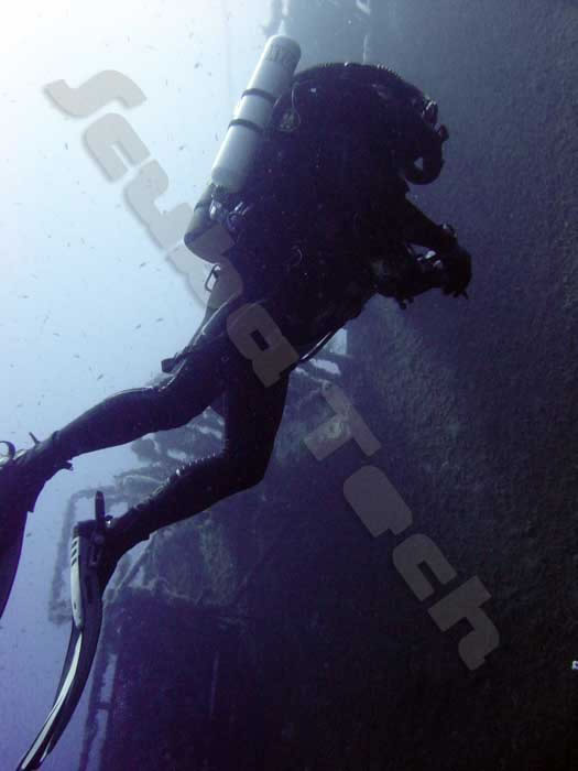 technical diver on zenobia cyprus