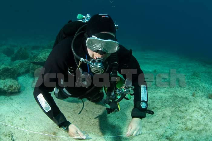 Underwater line skills for diving cyprus
