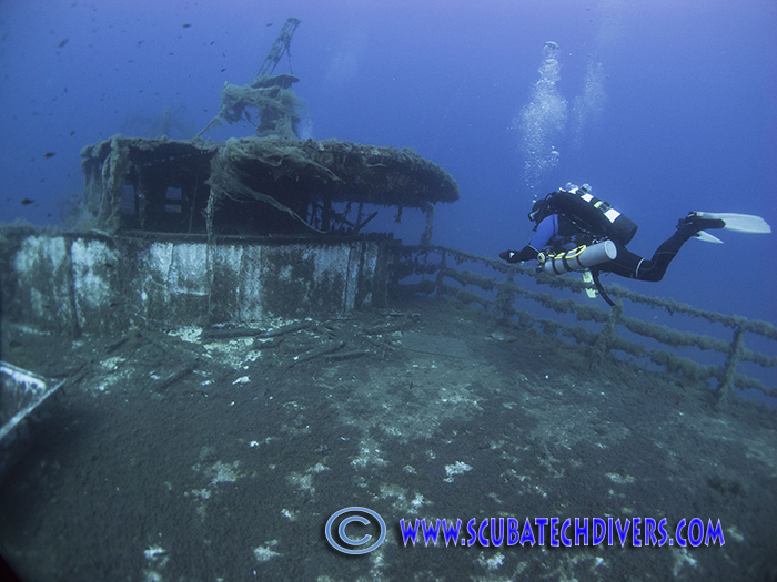 scuba diving on wreck of alexandria in cyprus